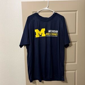 Pro Edge Navy Blue Michigan Wolverines Tee